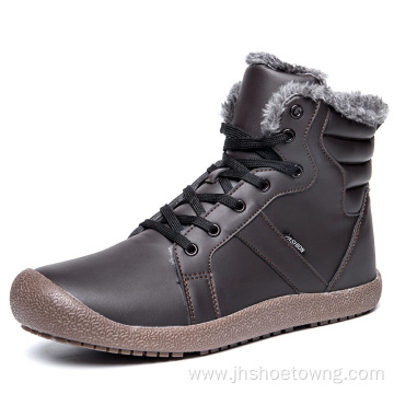 Mens Waterproof Leather Ankle Booties